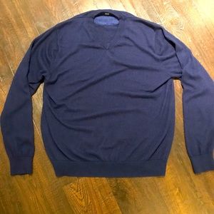 Johnston & Murphy Men’s Blue V-Neck Sweater (L)